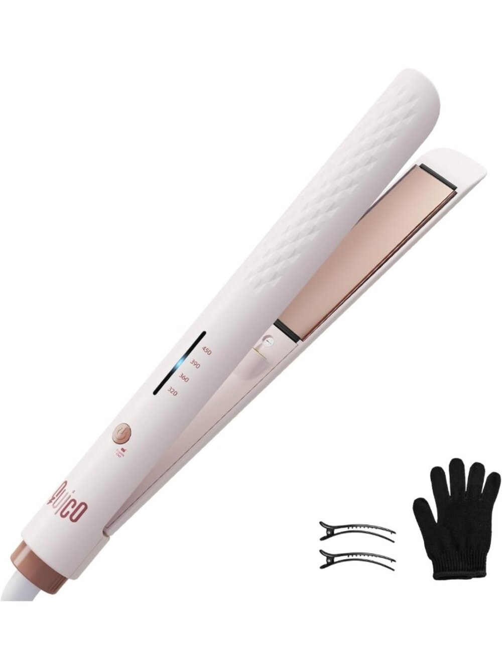 Professional Hair Straightener Flat Iron for Women, Dual Voltage 110-240V, Sleek